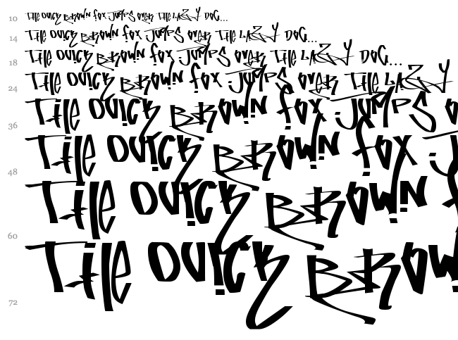 Fucking Tag font waterfall